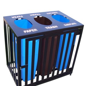 Square Iron Valley Recycling Container